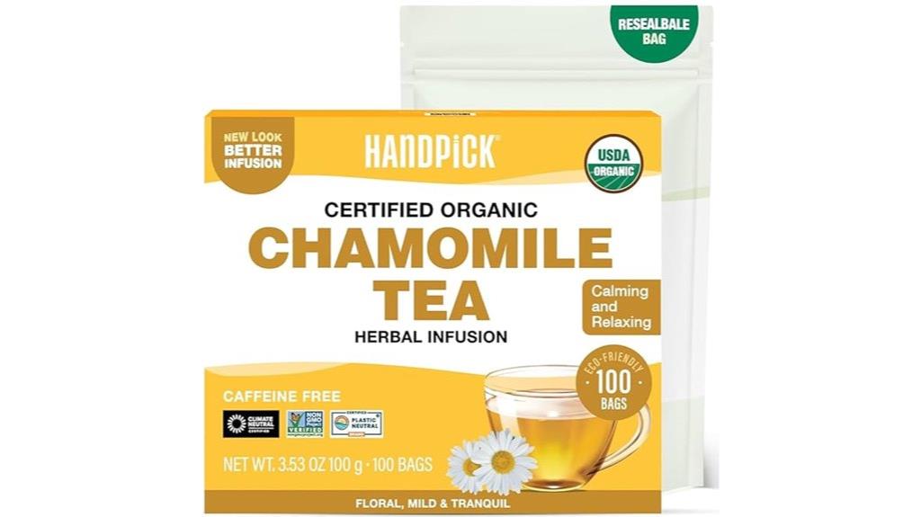 organic chamomile tea bags