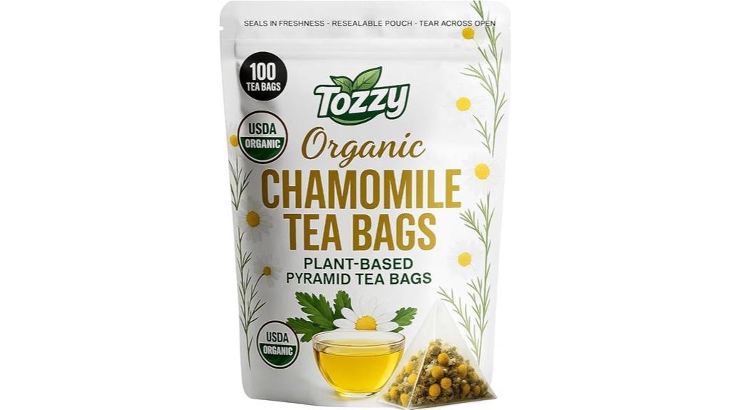 organic chamomile tea bags