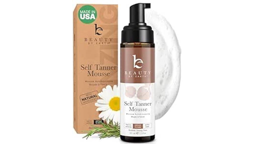 organic ingredient self tanner