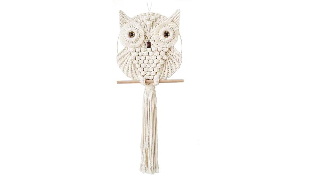 owl macrame wall decor
