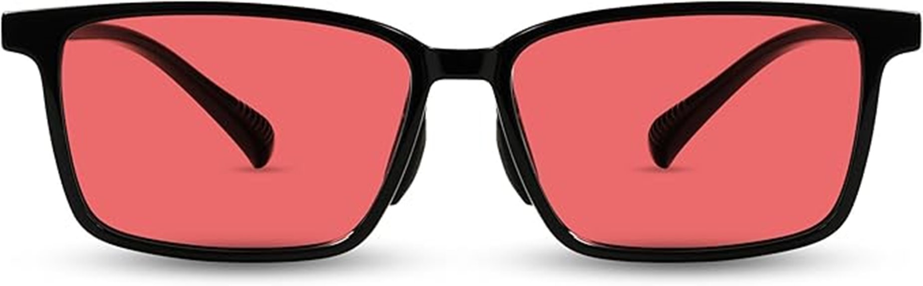 pink lens fluorescent glasses
