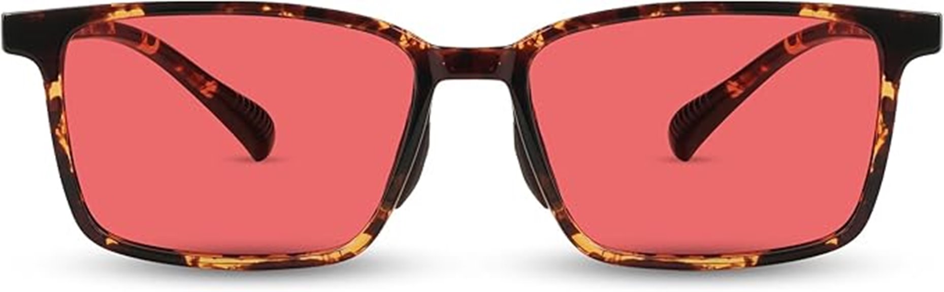 pink lens fluorescent glasses