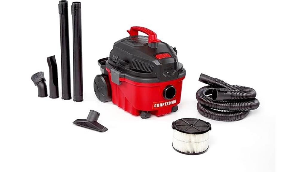 portable 4 gallon wet dry vac