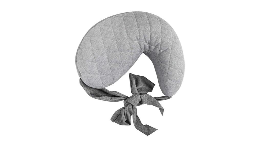 portable gray nursing pillow