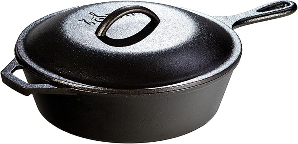 pre seasoned deep skillet