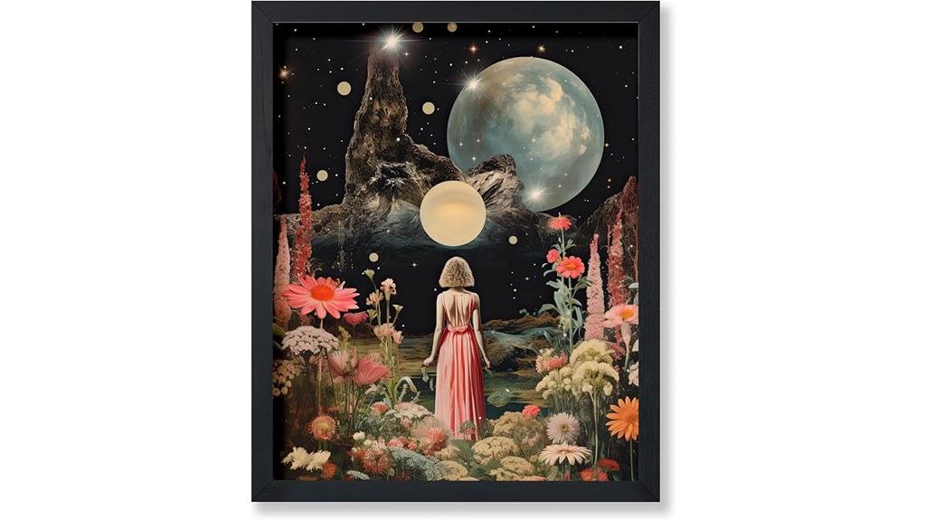 psychedelic flower moon art