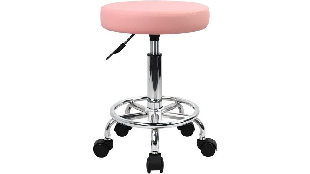 pu leather rolling stool