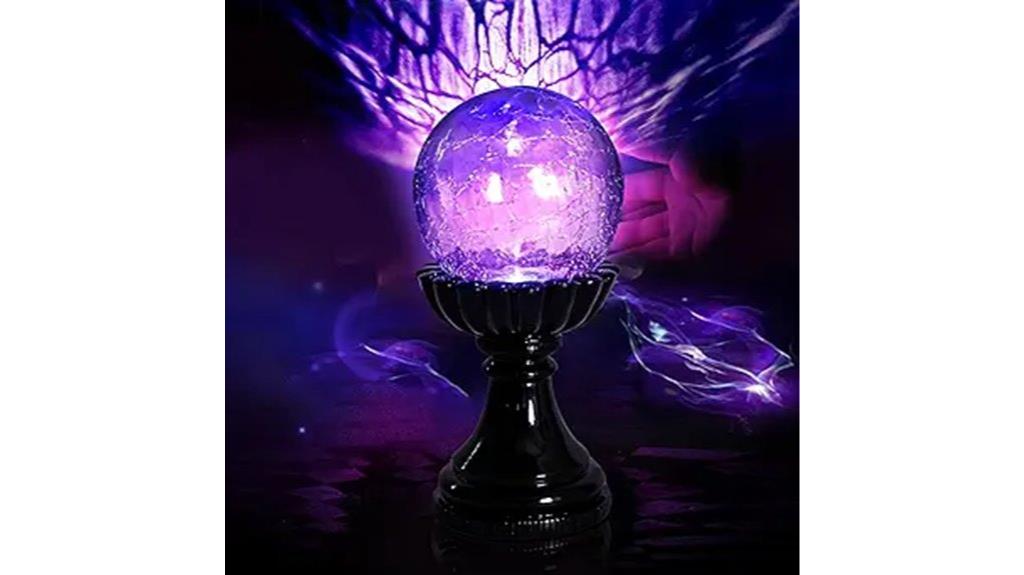 purple crystal ball decor