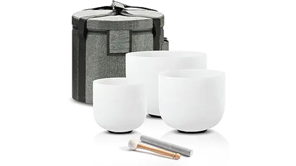 quartz singing bowls set