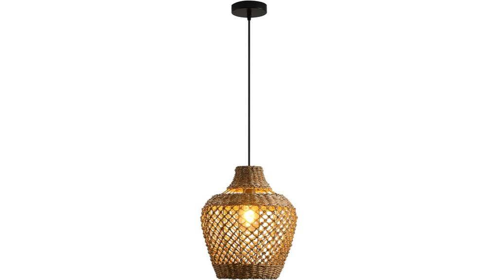 rattan indoor pendant light