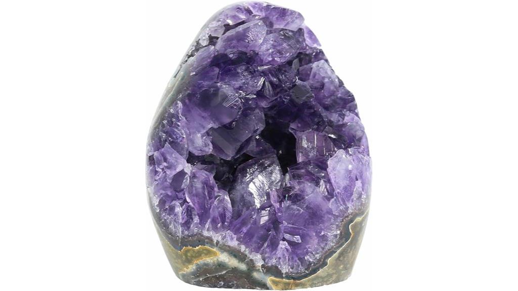 real amethyst crystal rock
