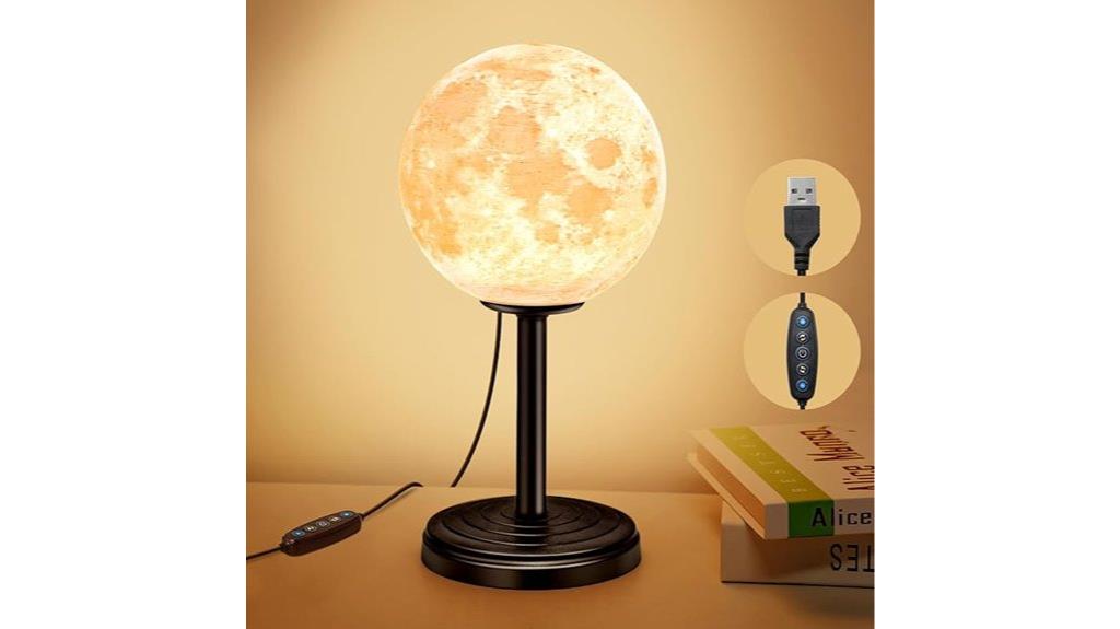 realistic dimmable moon lamp
