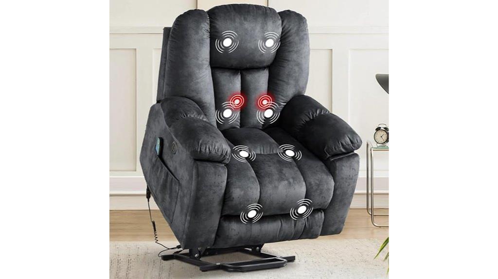 recliner with massage and heat