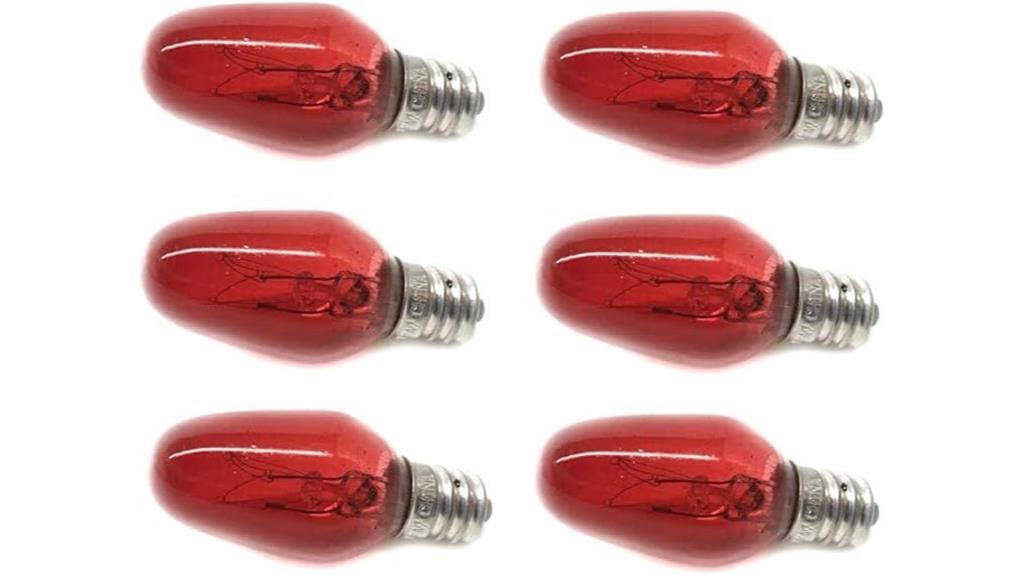red night light bulb