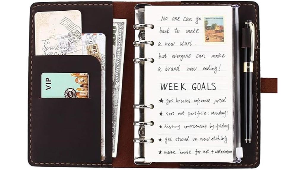 refillable leather diary