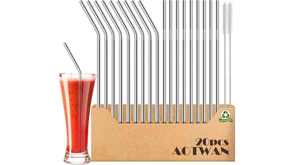 reusable stainless steel straws