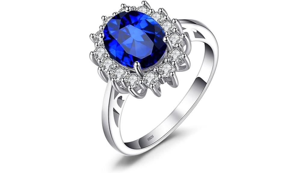 sapphire engagement promise rings