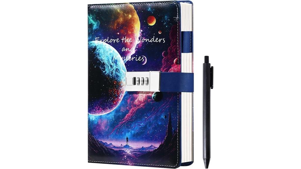science themed lockable teen diary