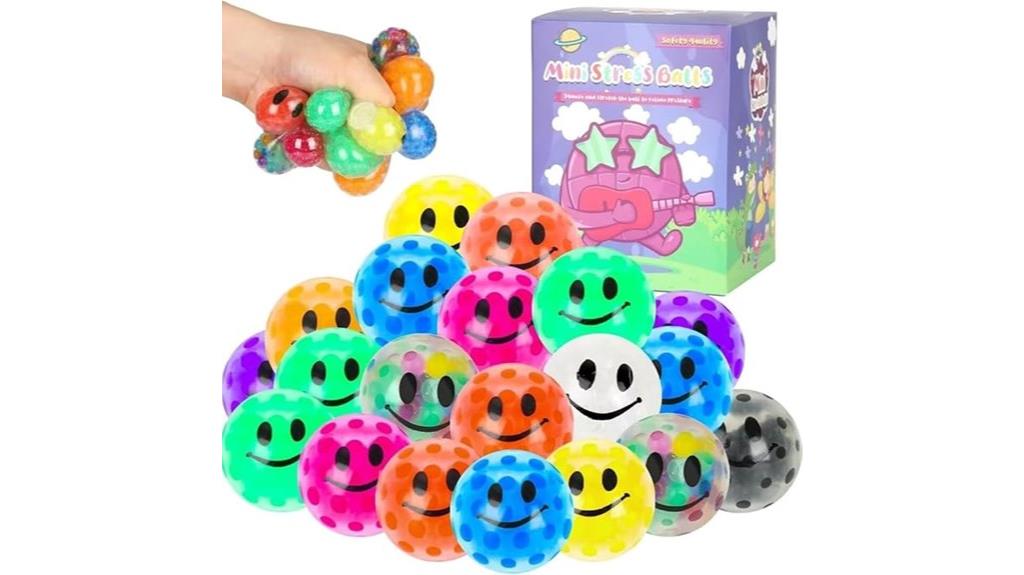 set of 20 colorful stress balls