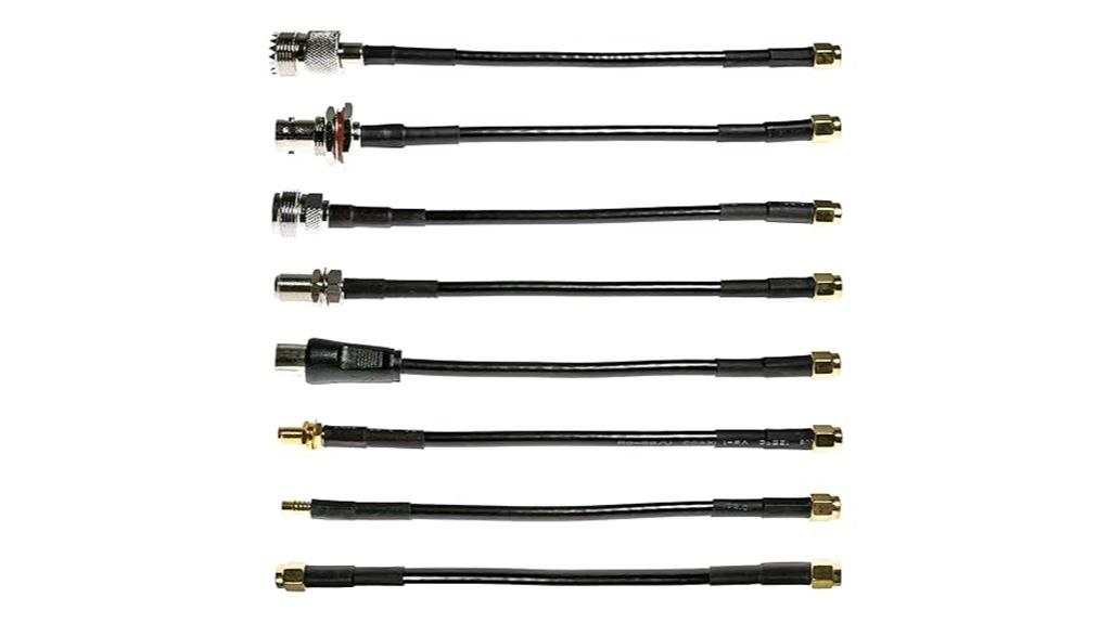set of eight rf cables