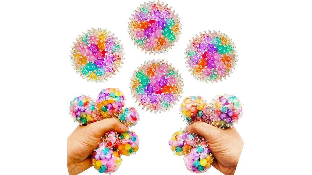 set of four squishy stress balls