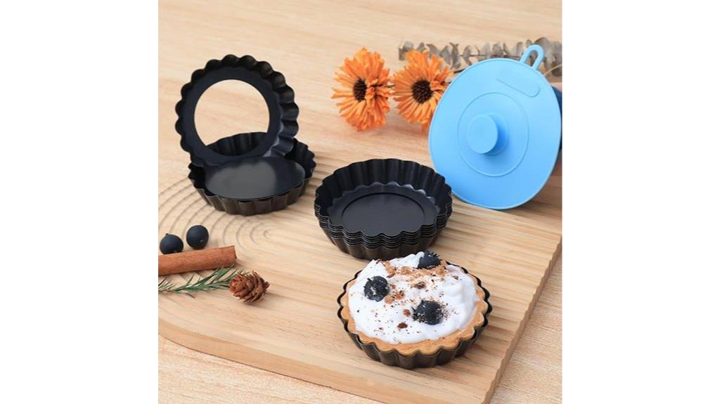 set of ten small tart pans