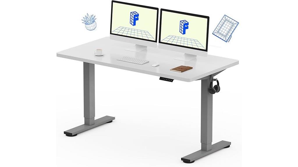 silver 55 inch standing desk