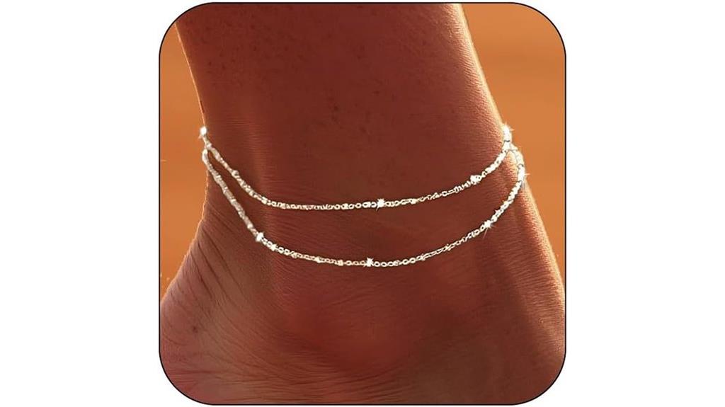 silver plated ankle bracelets