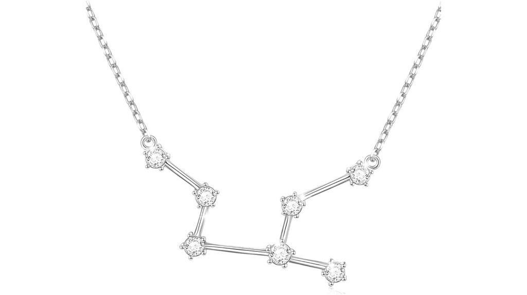 silver zodiac constellation necklace