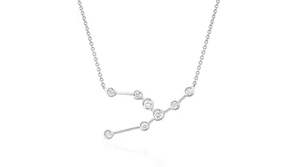 silver zodiac necklace