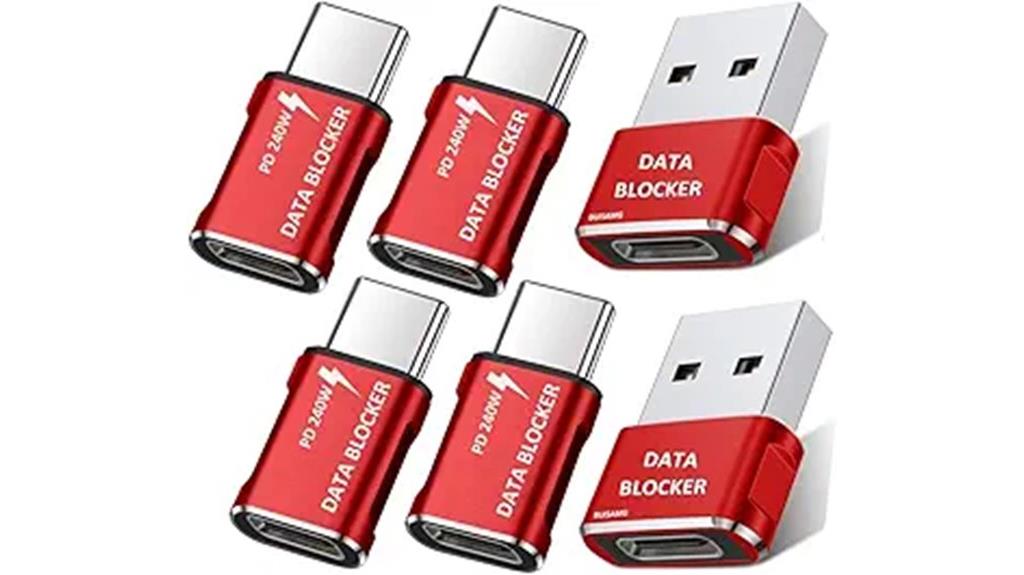 six pack usb data blockers
