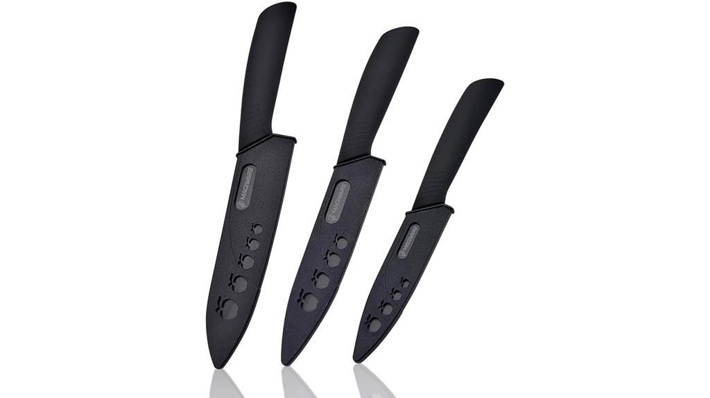 six piece ceramic knife set