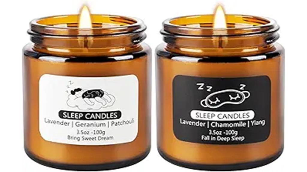sleep enhancing scented candle set