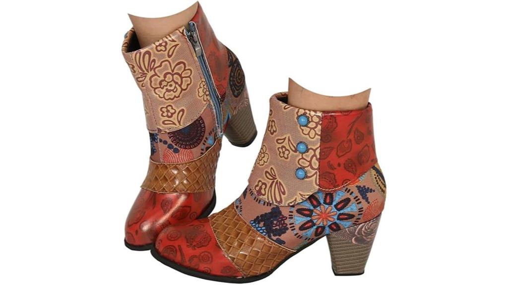 snake leather ankle boots