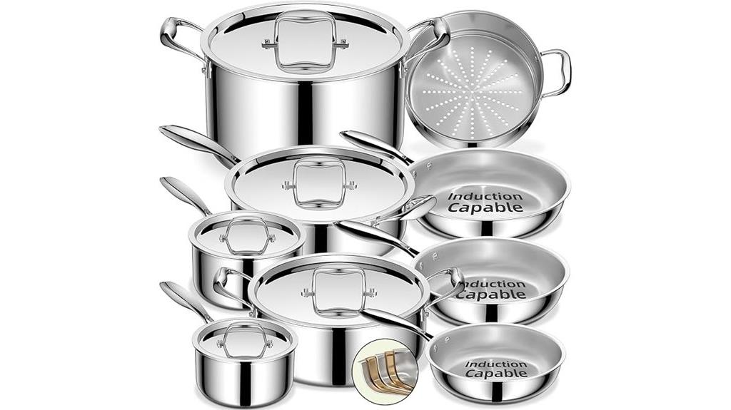 stainless steel 14 piece set