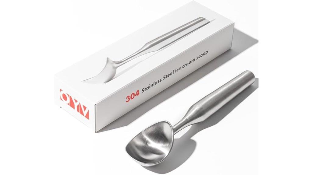 stainless steel ergonomic scoop