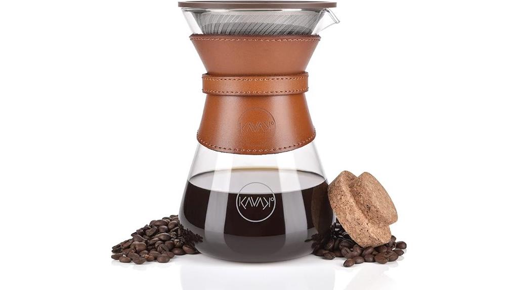 stainless steel filter pour over