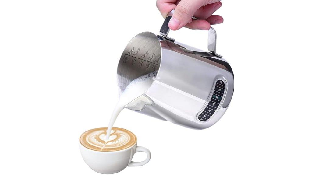 stainless steel frothing pitcher