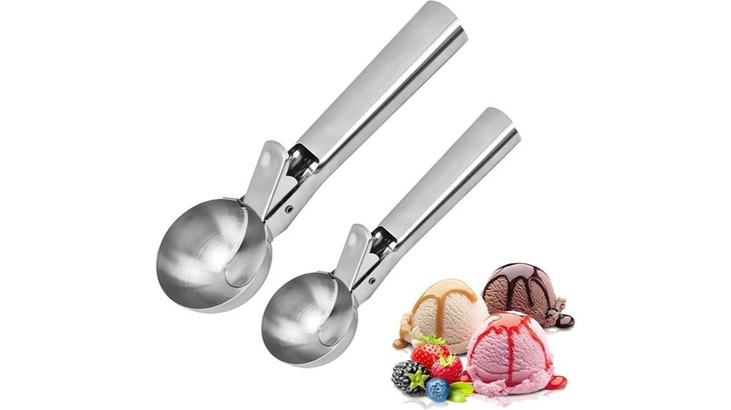 stainless steel ice cream scoops