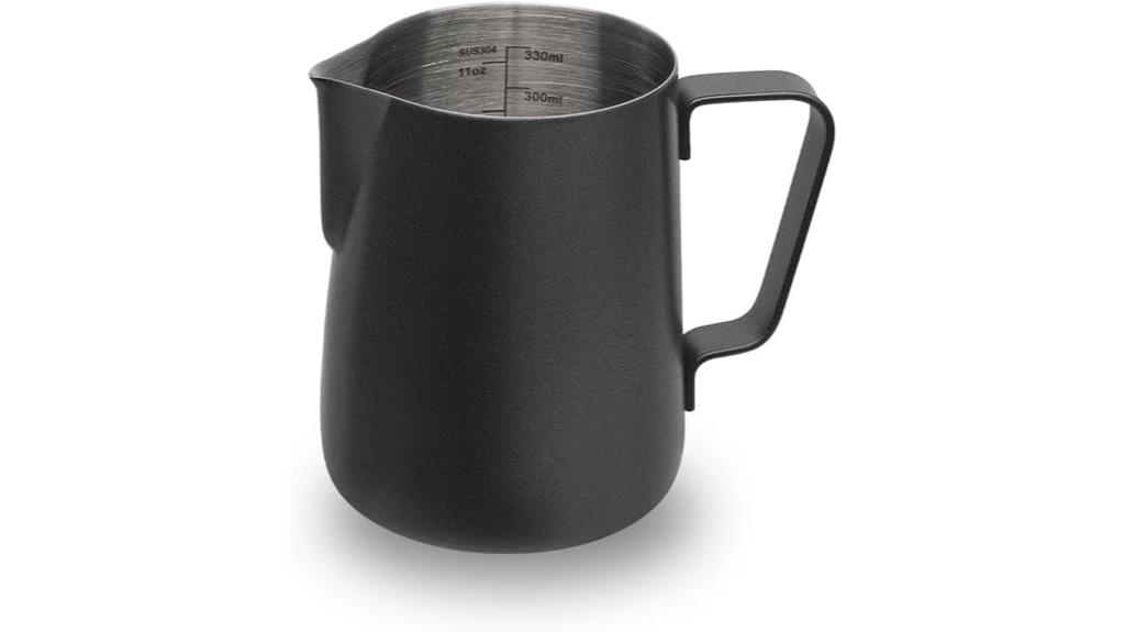 stainless steel milk pitcher