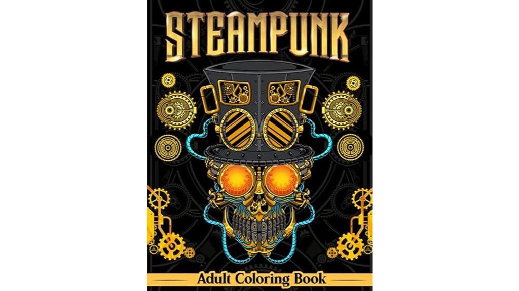 steampunk fantasy coloring book