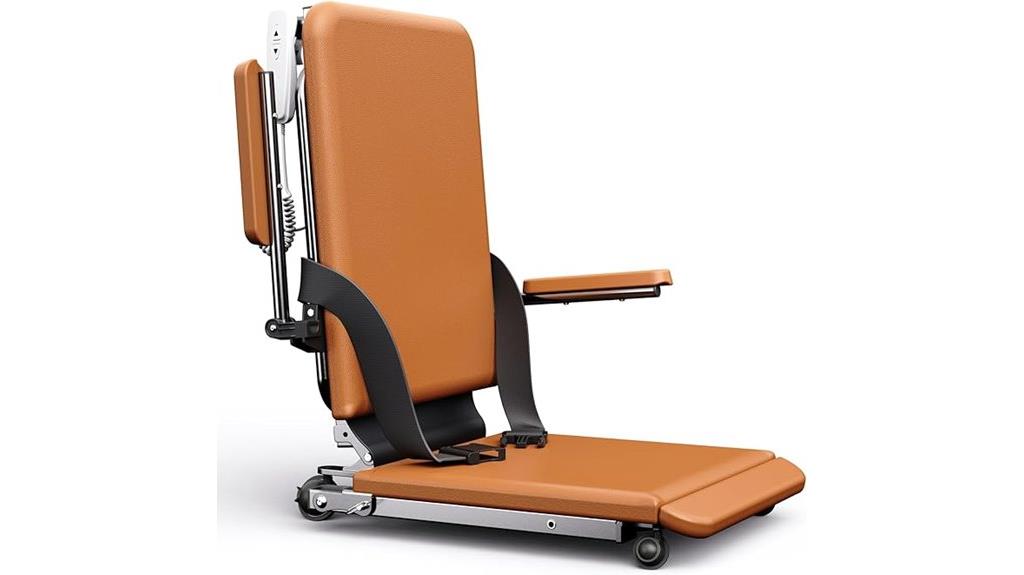 steel wheelchair with cushions