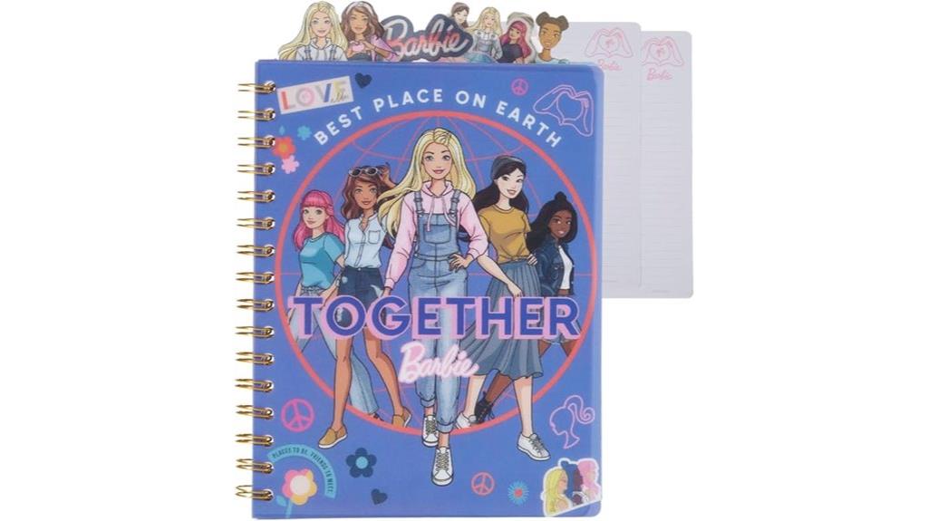 stylish barbie notebook design