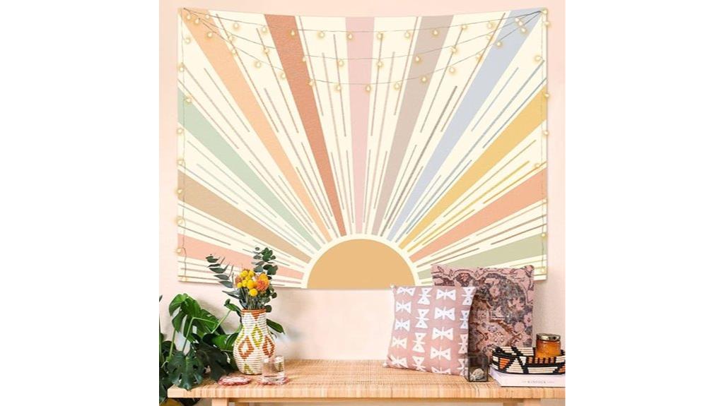 sunrise abstract boho tapestry