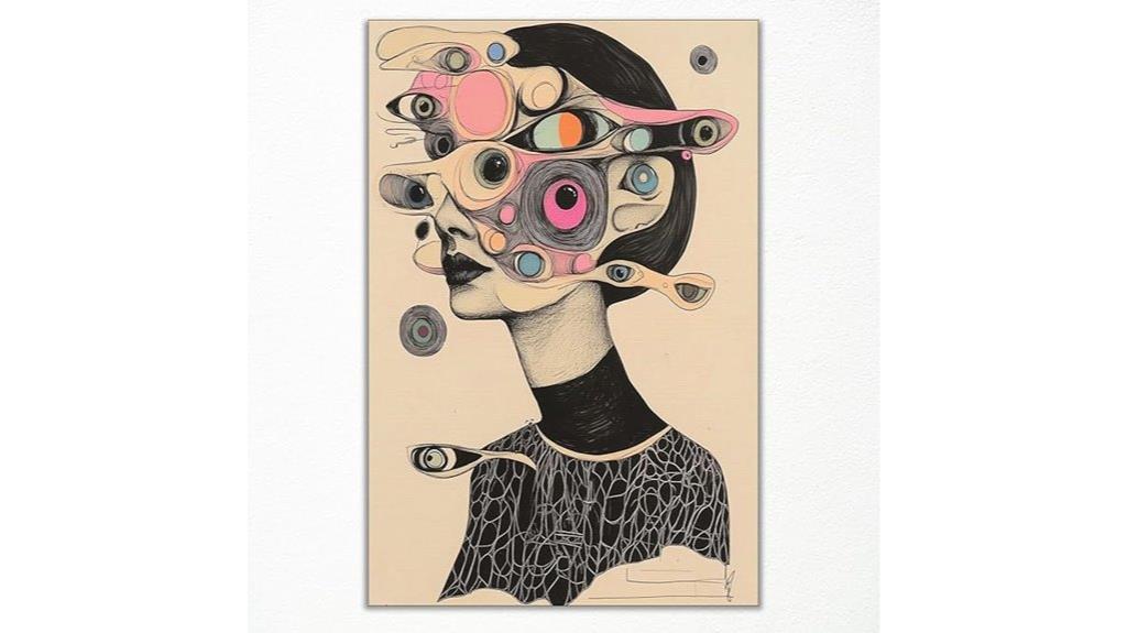 surreal woman canvas art