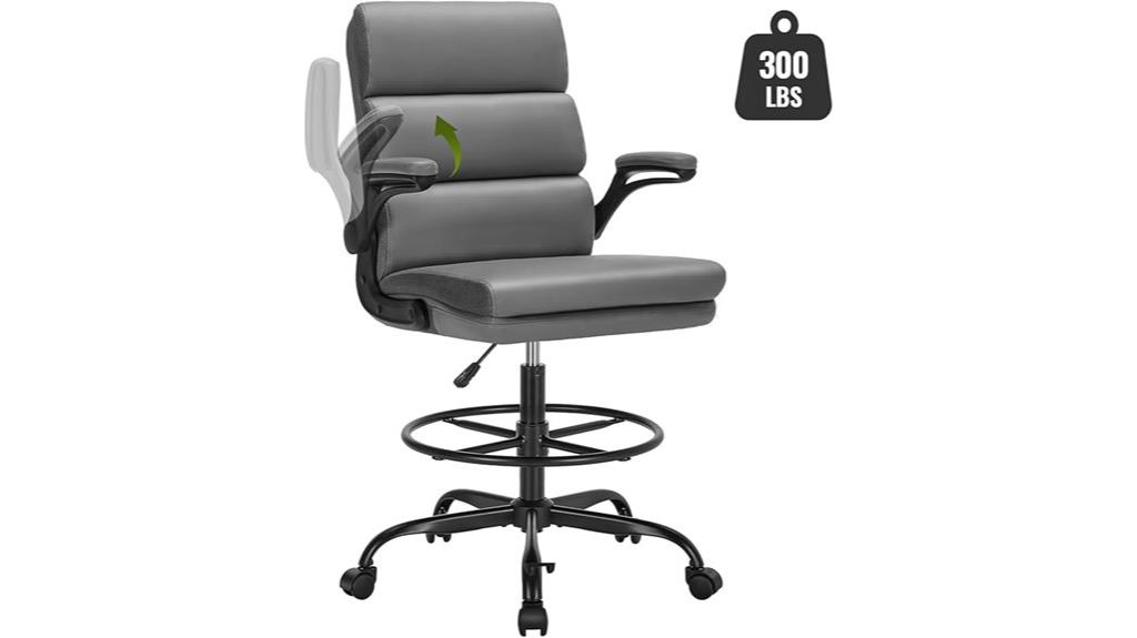 tall padded armchair