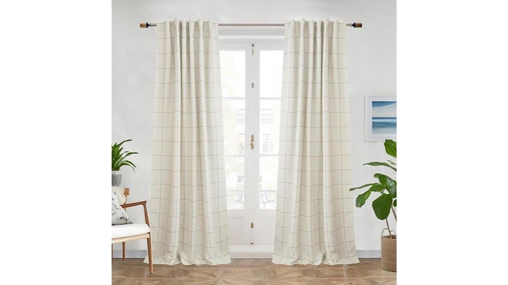 taupe linen blackout curtains