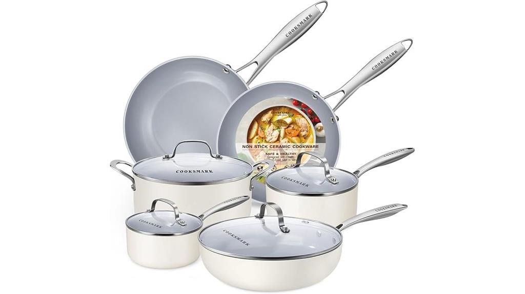 ten piece nonstick cookware