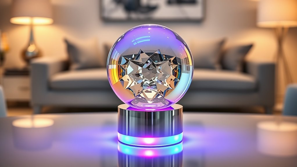 top crystal ball led stands