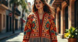 top embroidered boho jackets